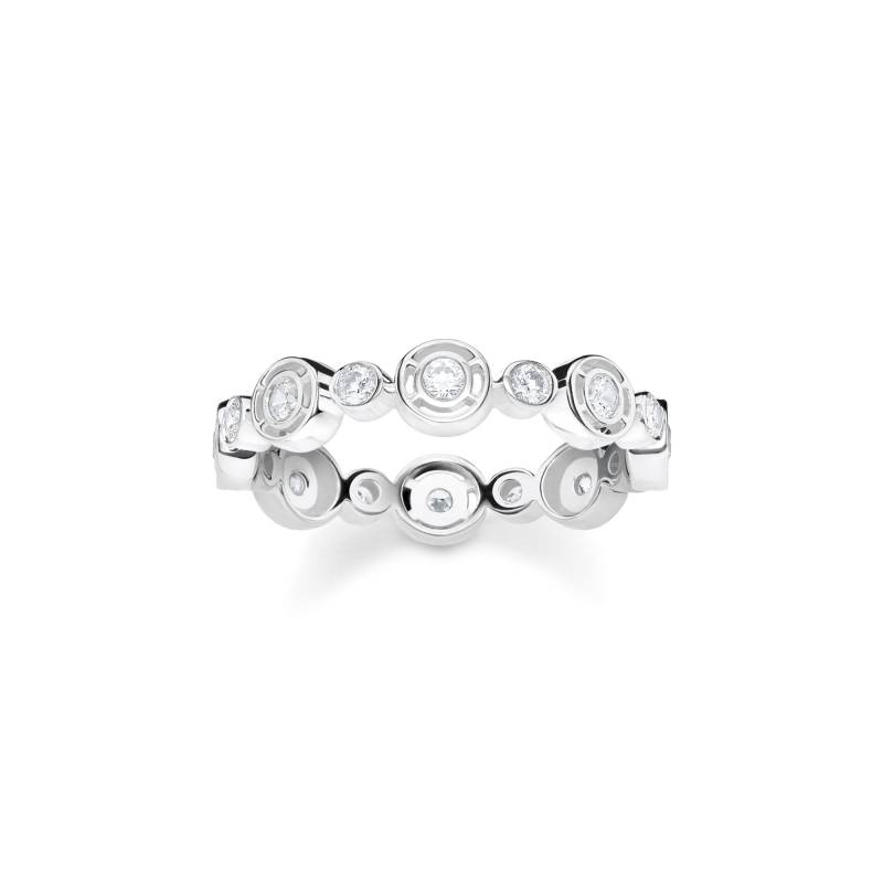 Thomas Sabo Ring Kreise mit weißen Steinen Silber weiß TR2256-051-14-48 von Thomas Sabo