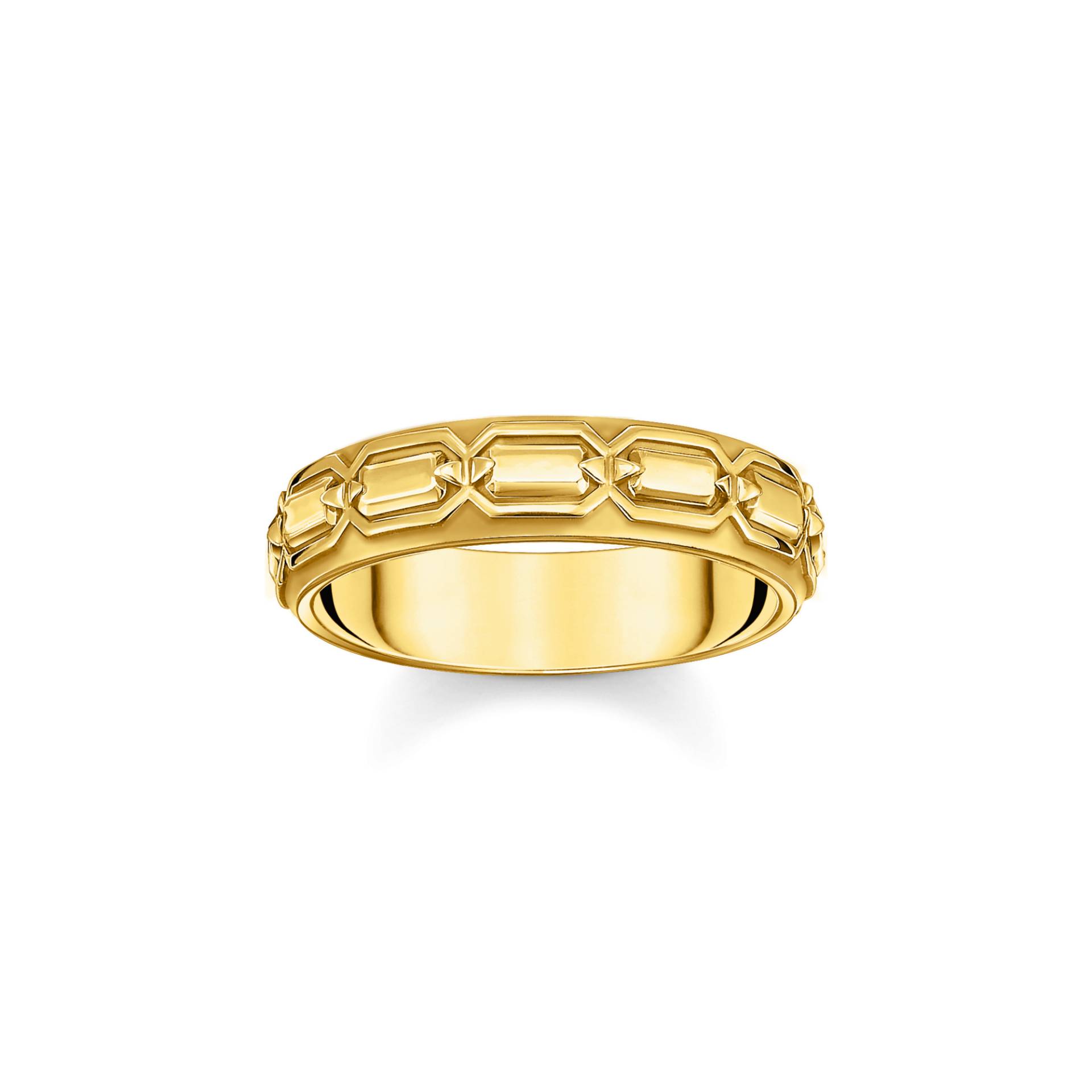 Thomas Sabo Ring Krokodilpanzer vergoldet gelbgoldfarben TR2424-413-39-48 von Thomas Sabo