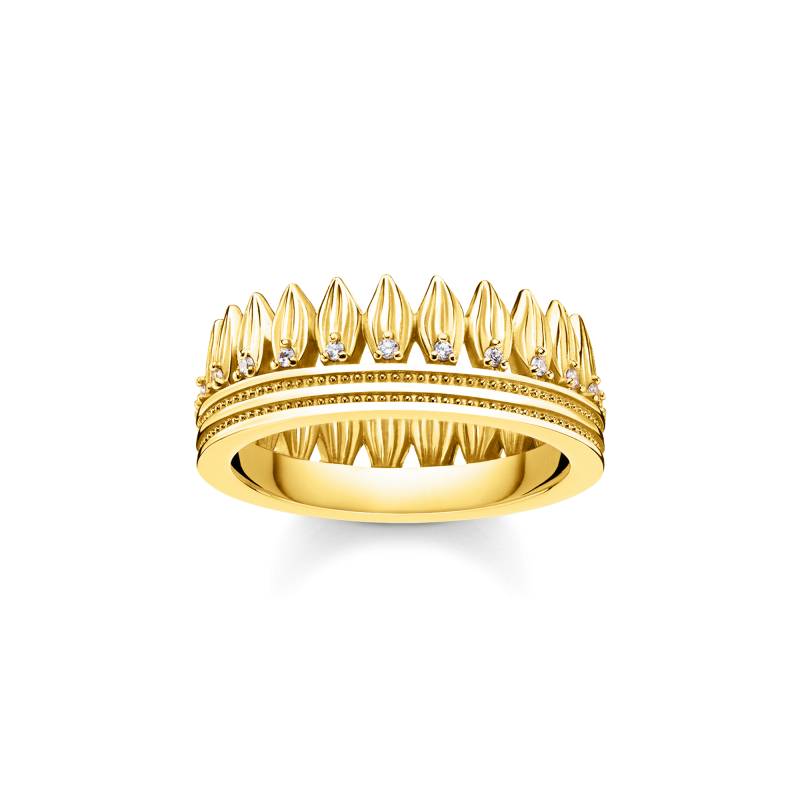 Thomas Sabo Ring Krone Blätter gold weiß TR2282-414-14-50 von Thomas Sabo