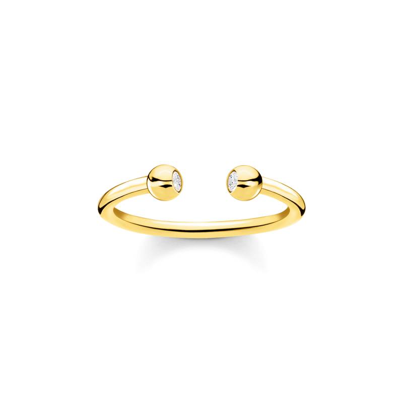 Thomas Sabo Ring Kugeln mit Steinen gold weiß TR2319-414-14-48 von Thomas Sabo