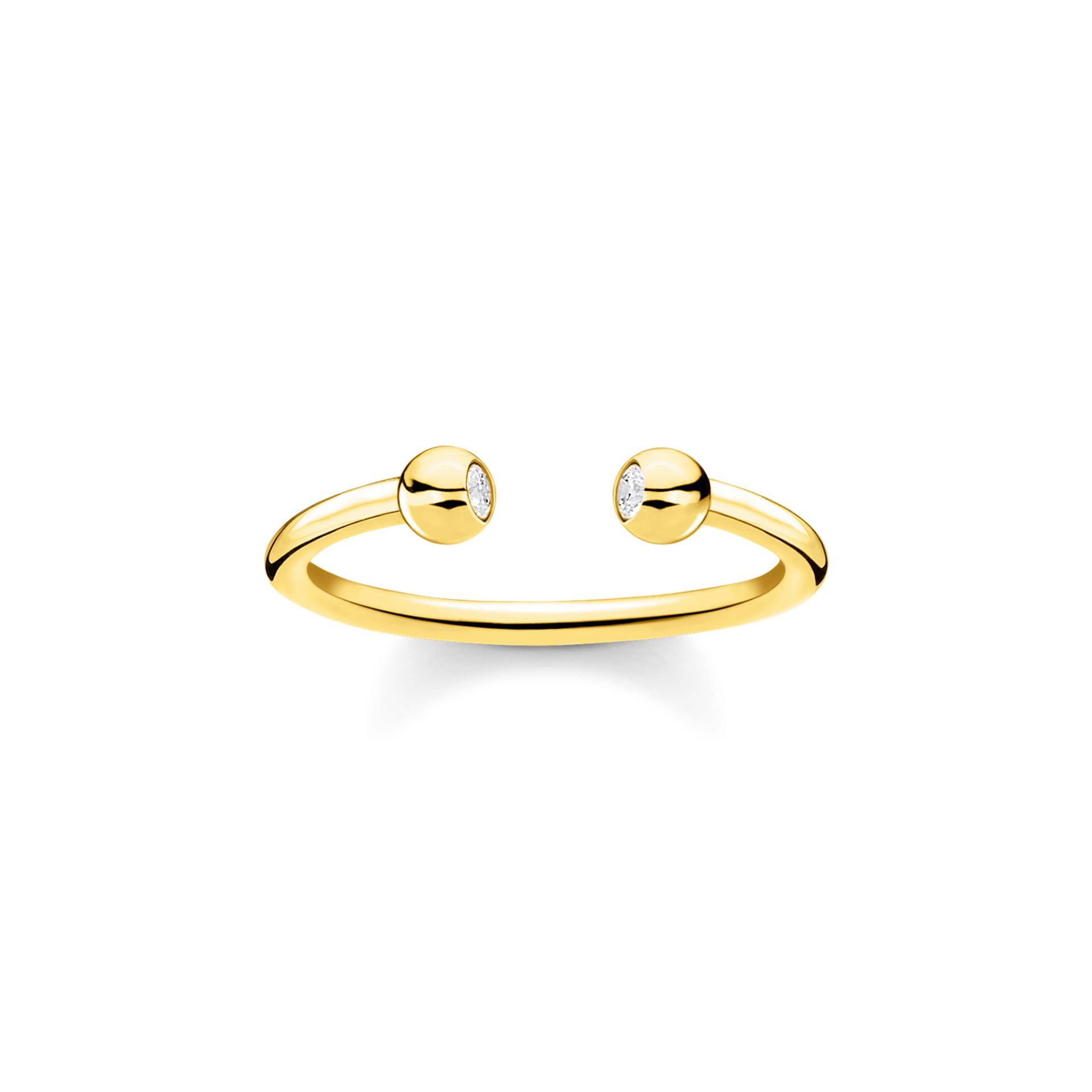 Thomas Sabo Ring Kugeln mit Steinen gold weiß TR2319-414-14-50 von Thomas Sabo