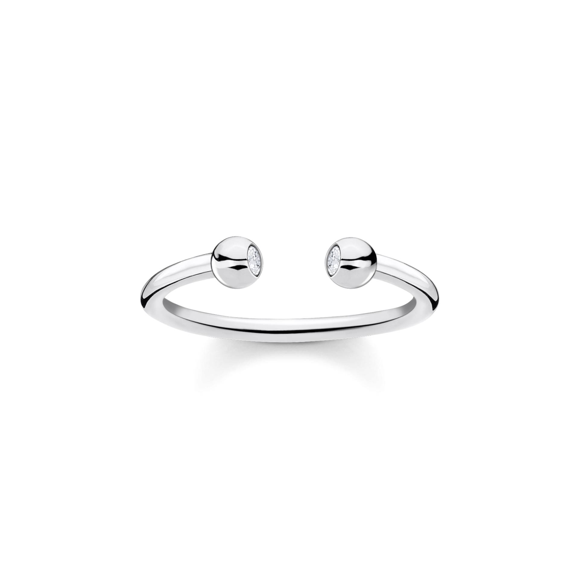 Thomas Sabo Ring Kugeln mit Steinen silber weiß TR2319-051-14-56 von Thomas Sabo