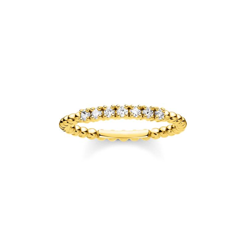 Thomas Sabo Ring Kugeln mit weißen Steinen gold weiß TR2323-414-14-48 von Thomas Sabo