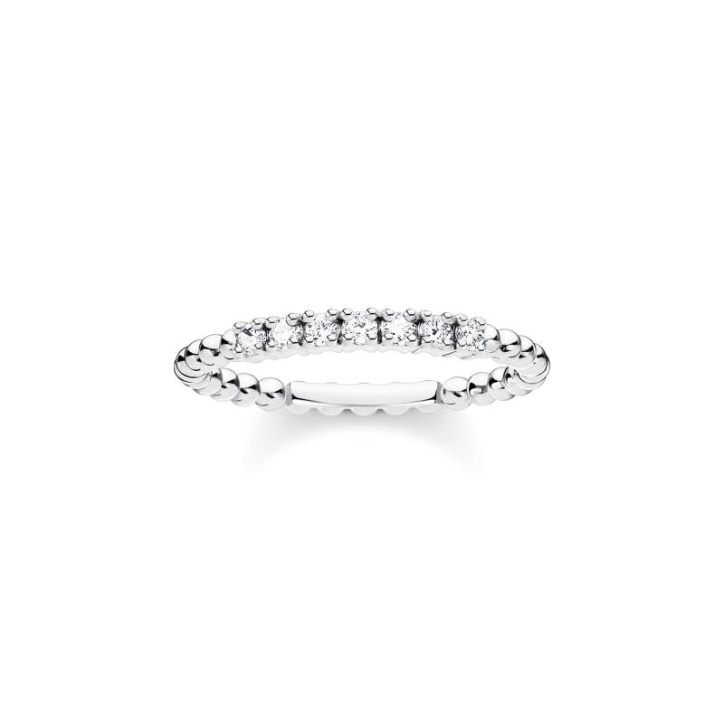 Thomas Sabo Ring Kugeln mit weißen Steinen silber weiß TR2323-051-14-48 von Thomas Sabo