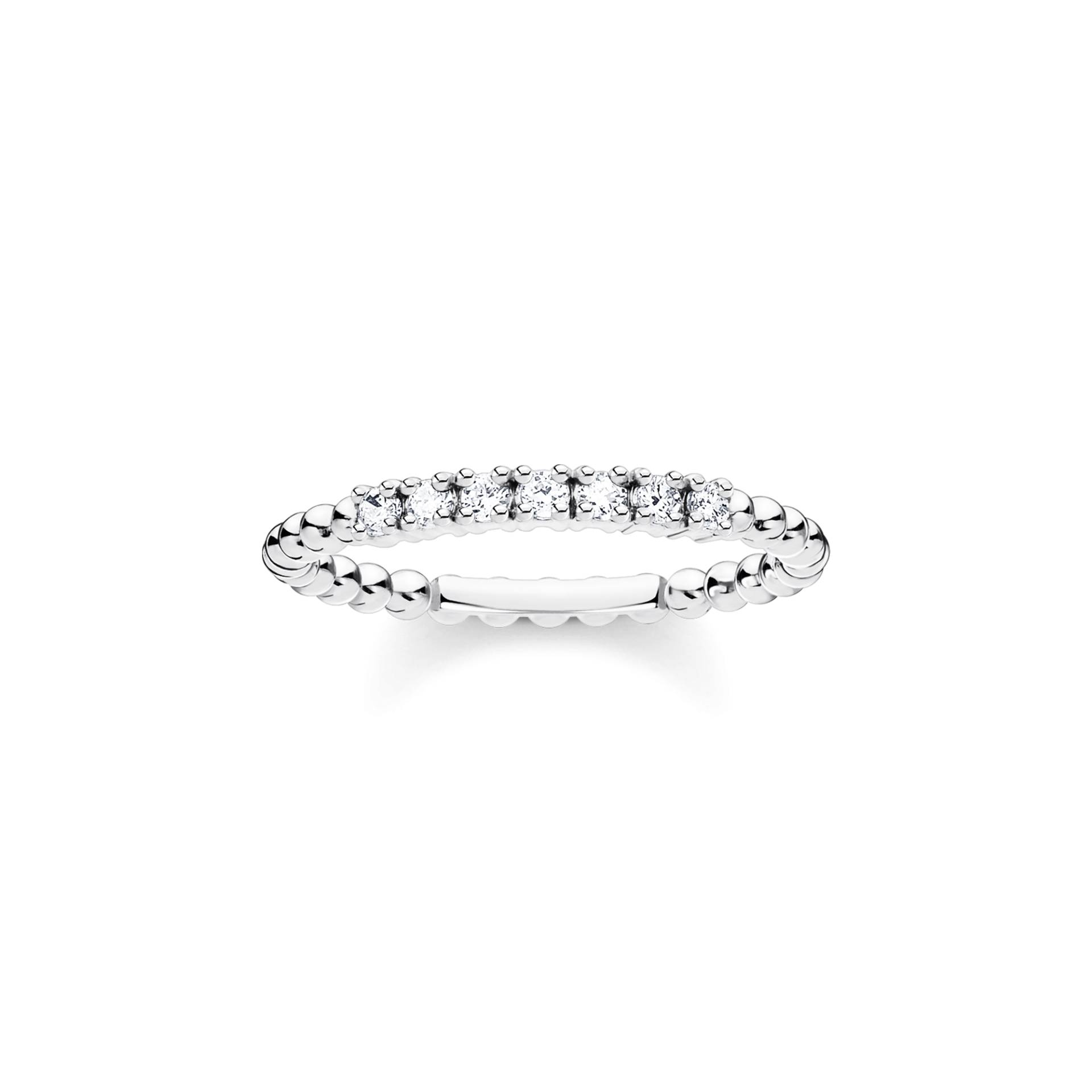 Thomas Sabo Ring Kugeln mit weißen Steinen silber weiß TR2323-051-14-50 von Thomas Sabo