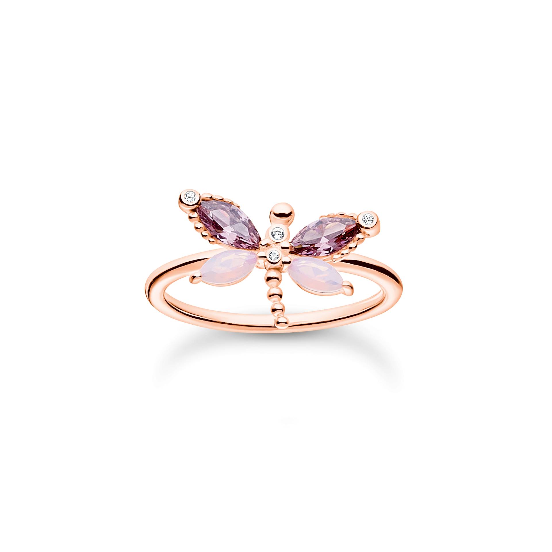 Thomas Sabo Ring Libelle mit Steine roségold mehrfarbig TR2349-321-7-48 von Thomas Sabo