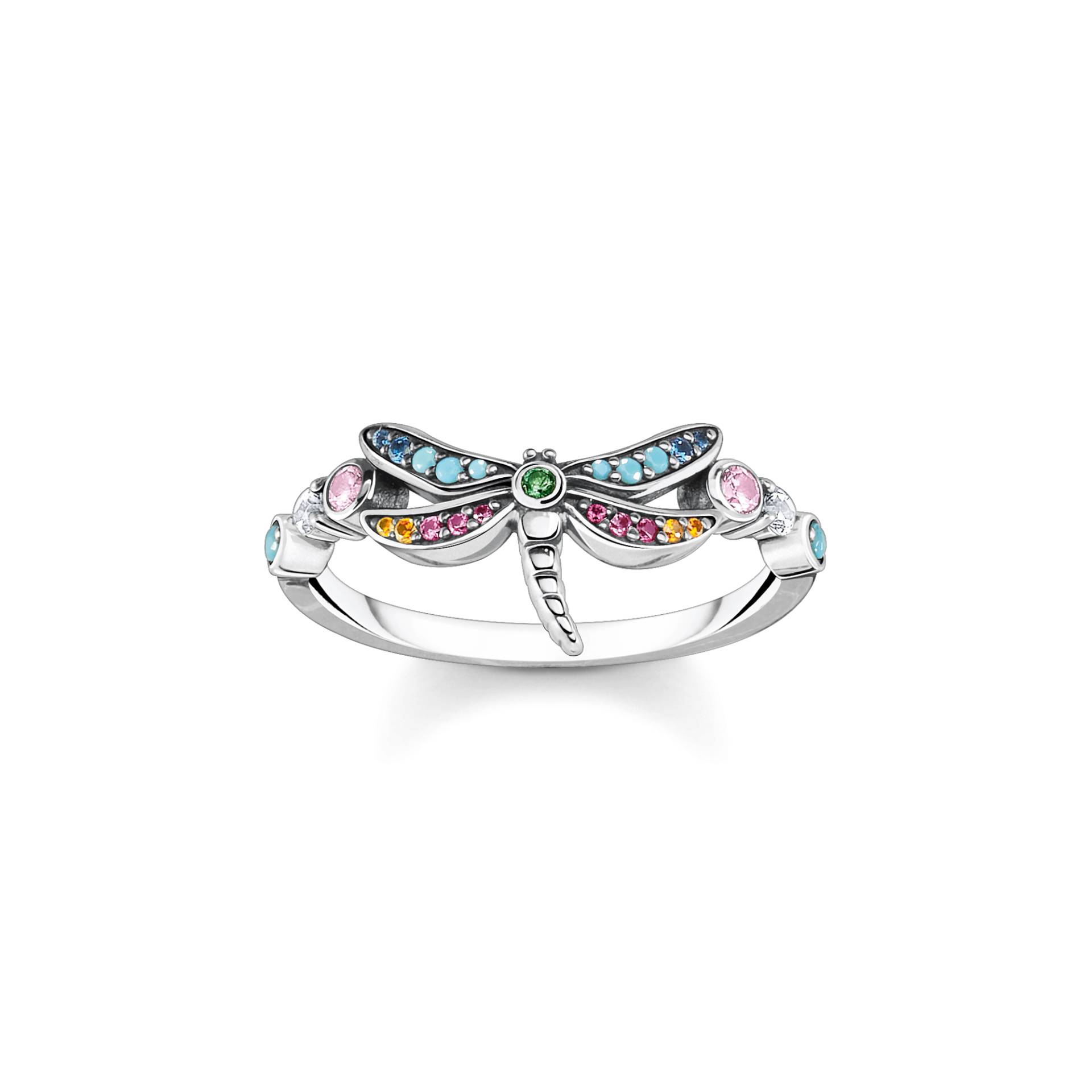 Thomas Sabo Ring Libelle mit bunten Steinen silber mehrfarbig TR2383-314-7-50 von Thomas Sabo