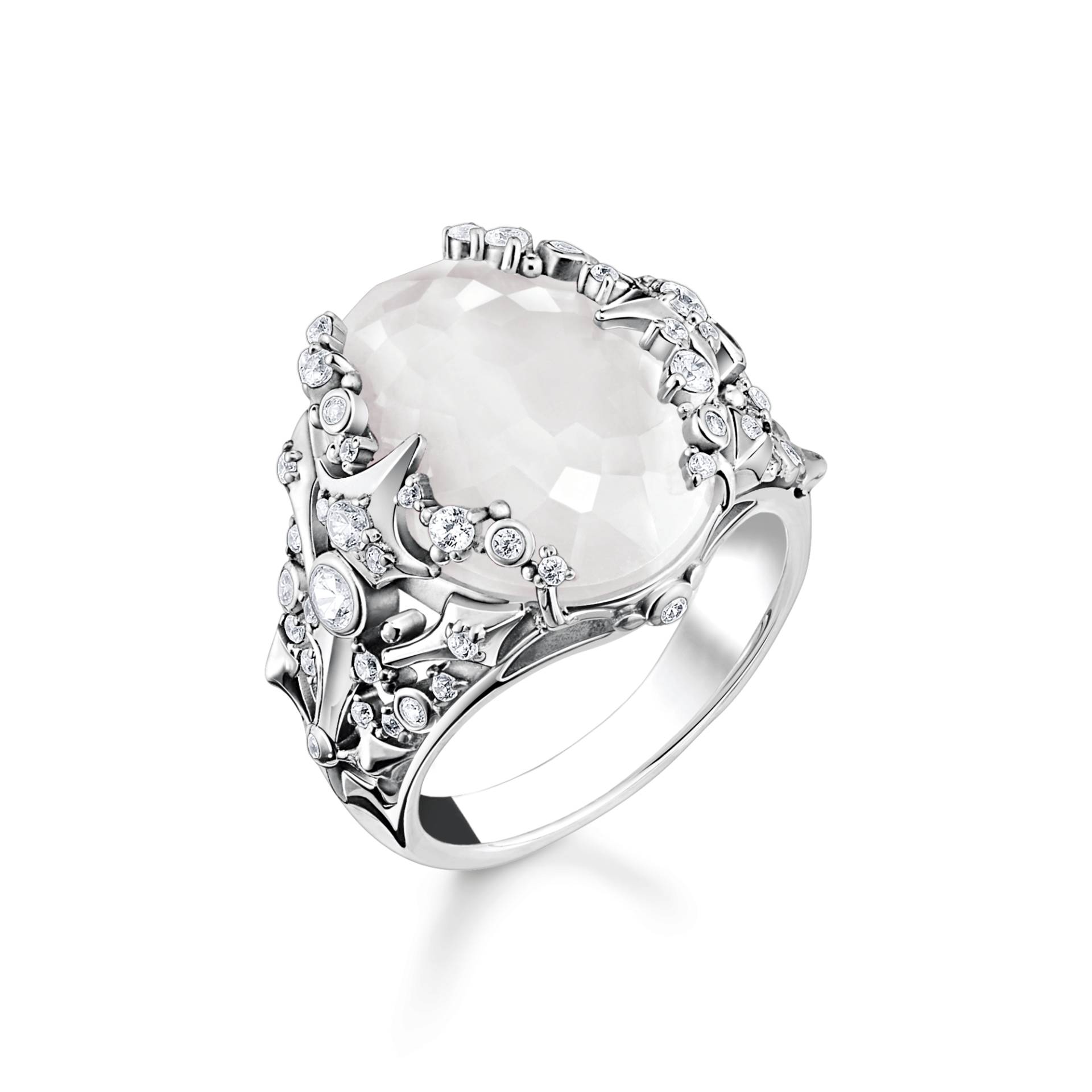 Thomas Sabo Ring Milky-Quarz silber weiß TR2407-643-14-52 von Thomas Sabo