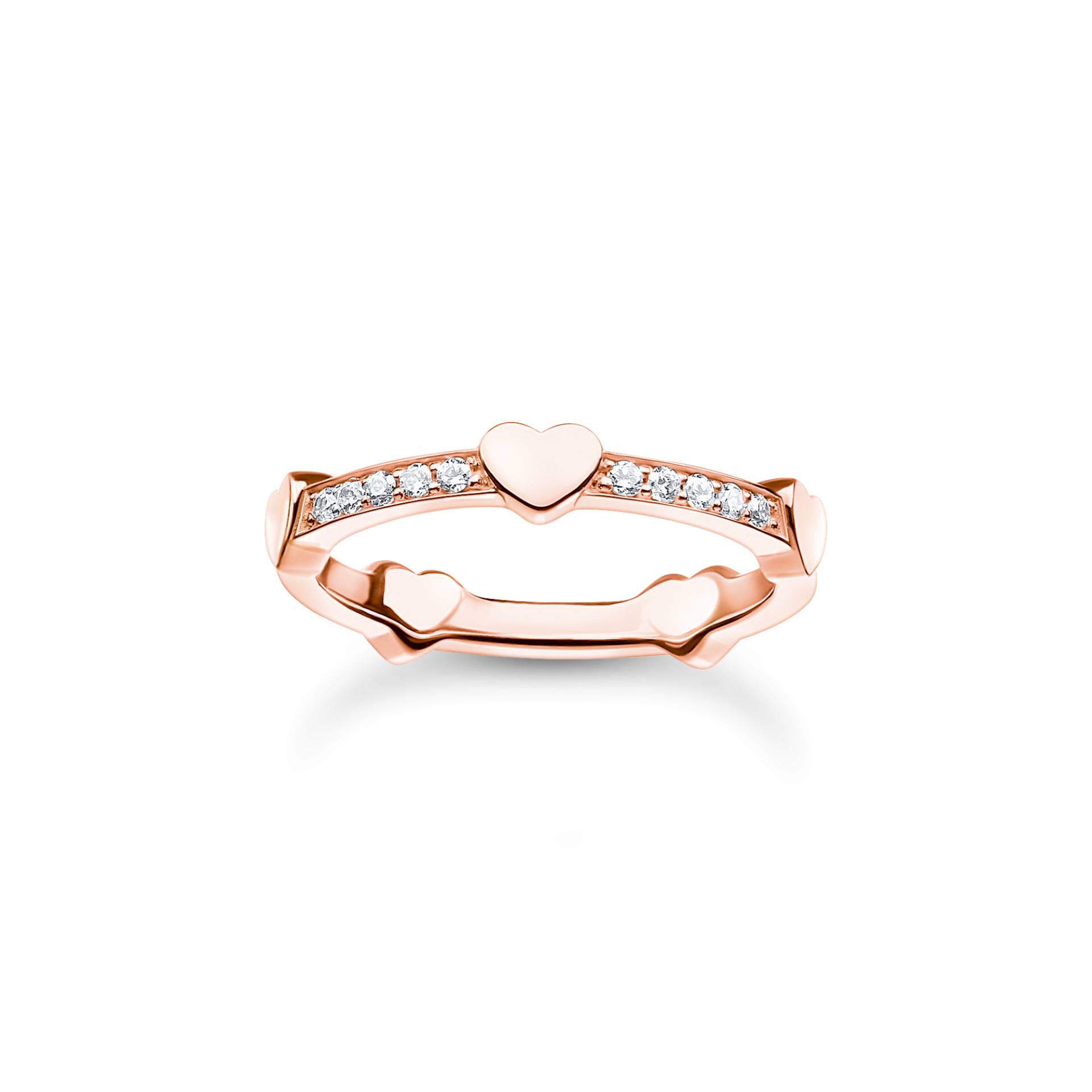 Thomas Sabo Ring Pavé mit Herzen roségold weiß TR2391-416-14-48 Thomas Sabo Ring Pavé mit Herzen roségold weiß TR2391-416-14-48 von Thomas Sabo
