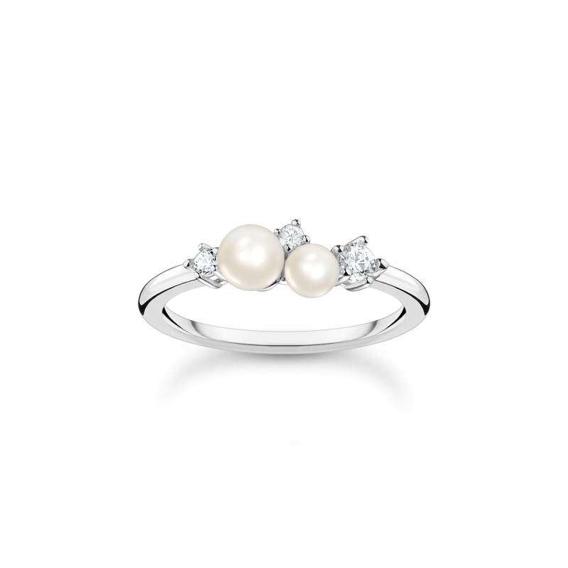 Thomas Sabo Ring Perlen mit weißen Steinen silber weiß TR2368-167-14-56 von Thomas Sabo