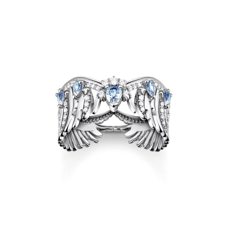 Thomas Sabo Ring Phönix-Flügel mit blauen Steinen silber blau TR2411-644-1-50 von Thomas Sabo