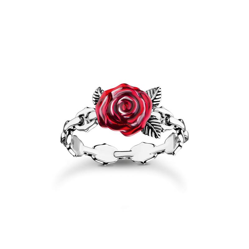 Thomas Sabo Ring Rose Roses Romance Silber rot TR2482-664-10-50 von Thomas Sabo