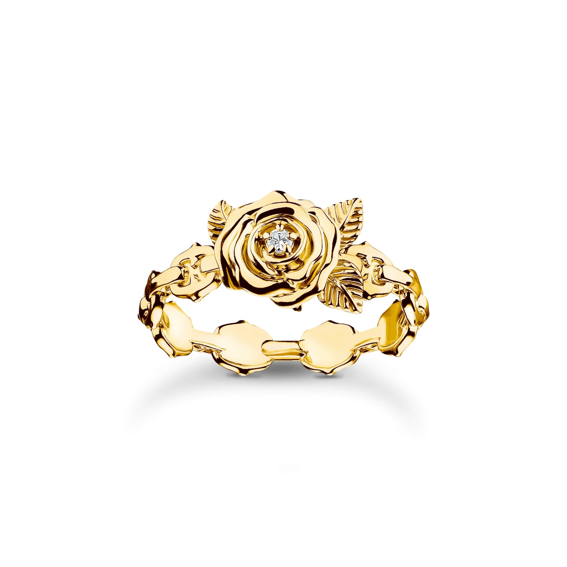 Thomas Sabo Ring Rose Roses Romance vergoldet gelbgoldfarben TR2482-414-39-60 von Thomas Sabo