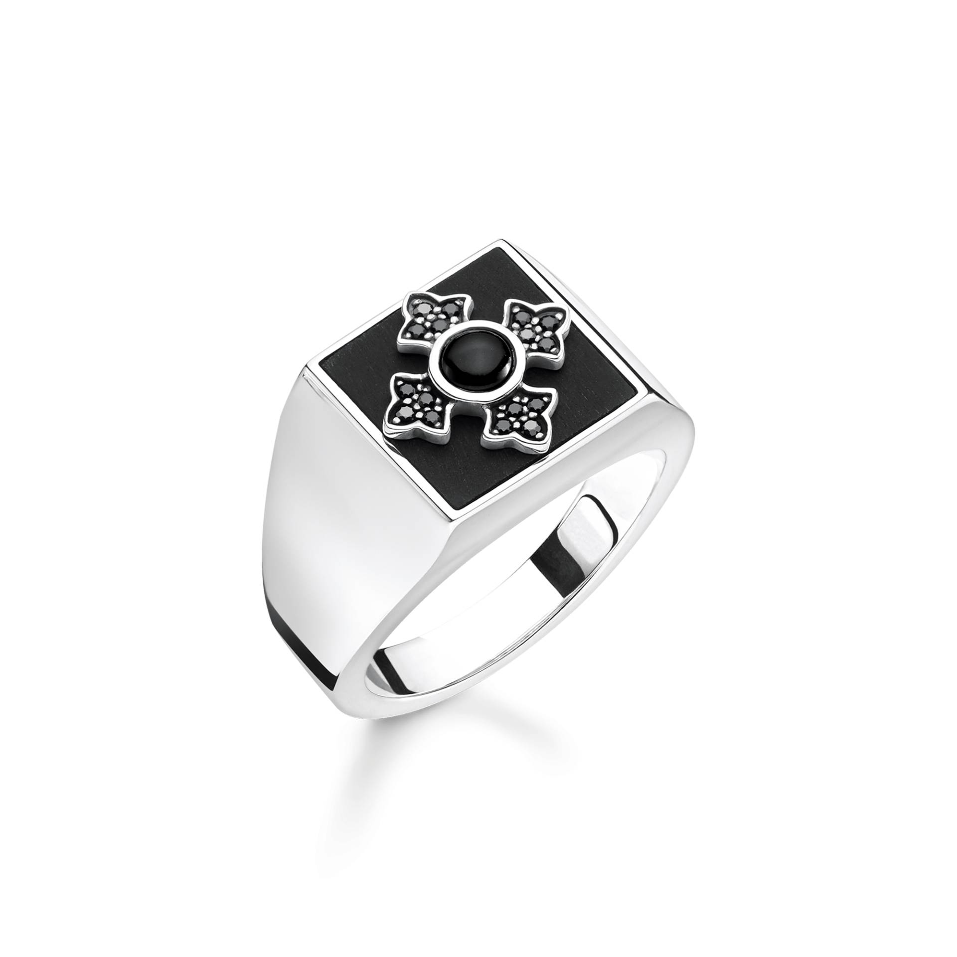 Thomas Sabo Ring Royalty Kreuz schwarz TR2209-641-11-60 von Thomas Sabo