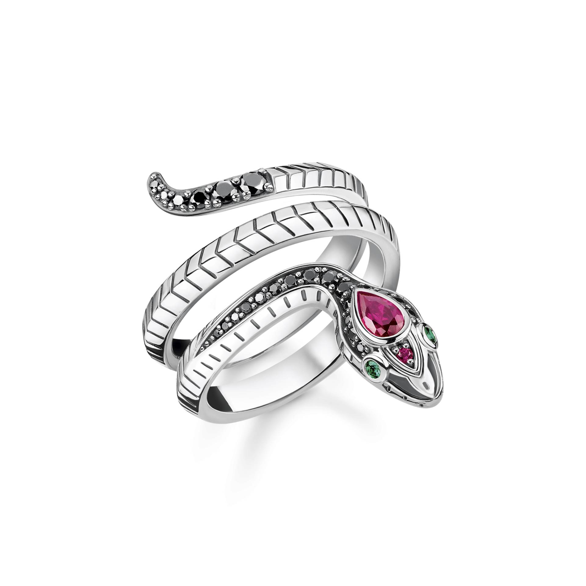 Thomas Sabo Ring Schlange schwarze Steine mehrfarbig TR2305-342-7-50 Thomas Sabo Ring Schlange schwarze Steine mehrfarbig TR2305-342-7-50 von Thomas Sabo