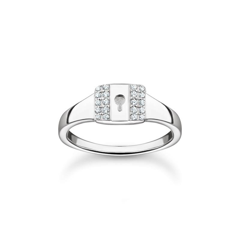 Thomas Sabo Ring Schloss silber weiß TR2372-051-14-52 von Thomas Sabo