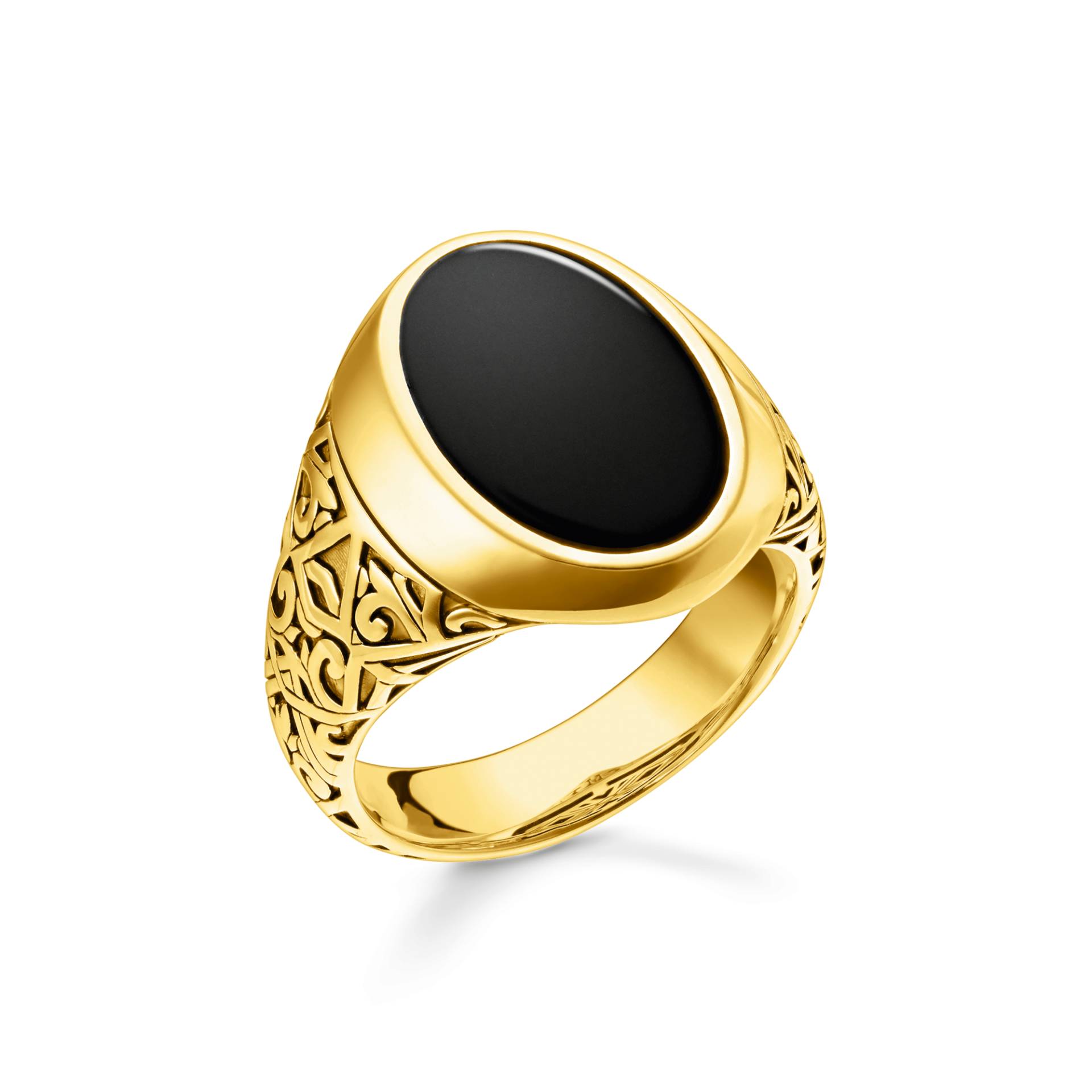 Thomas Sabo Ring schwarz-gold schwarz TR2242-177-11-50 von Thomas Sabo