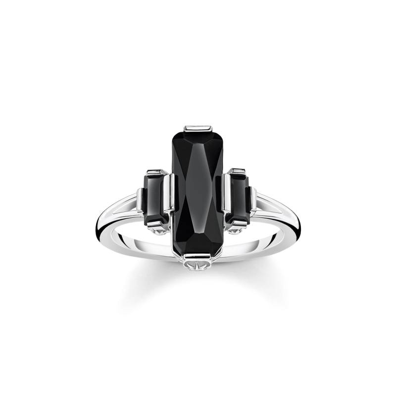 Thomas Sabo Ring mit schwarzen Steinen Silber schwarz TR2267-641-11-56 von Thomas Sabo