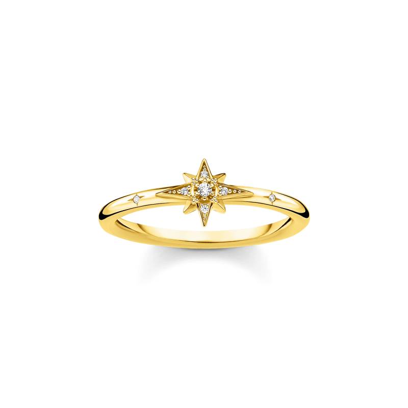 Thomas Sabo Ring Stern mit Steinen gold weiß TR2317-414-14-50 von Thomas Sabo