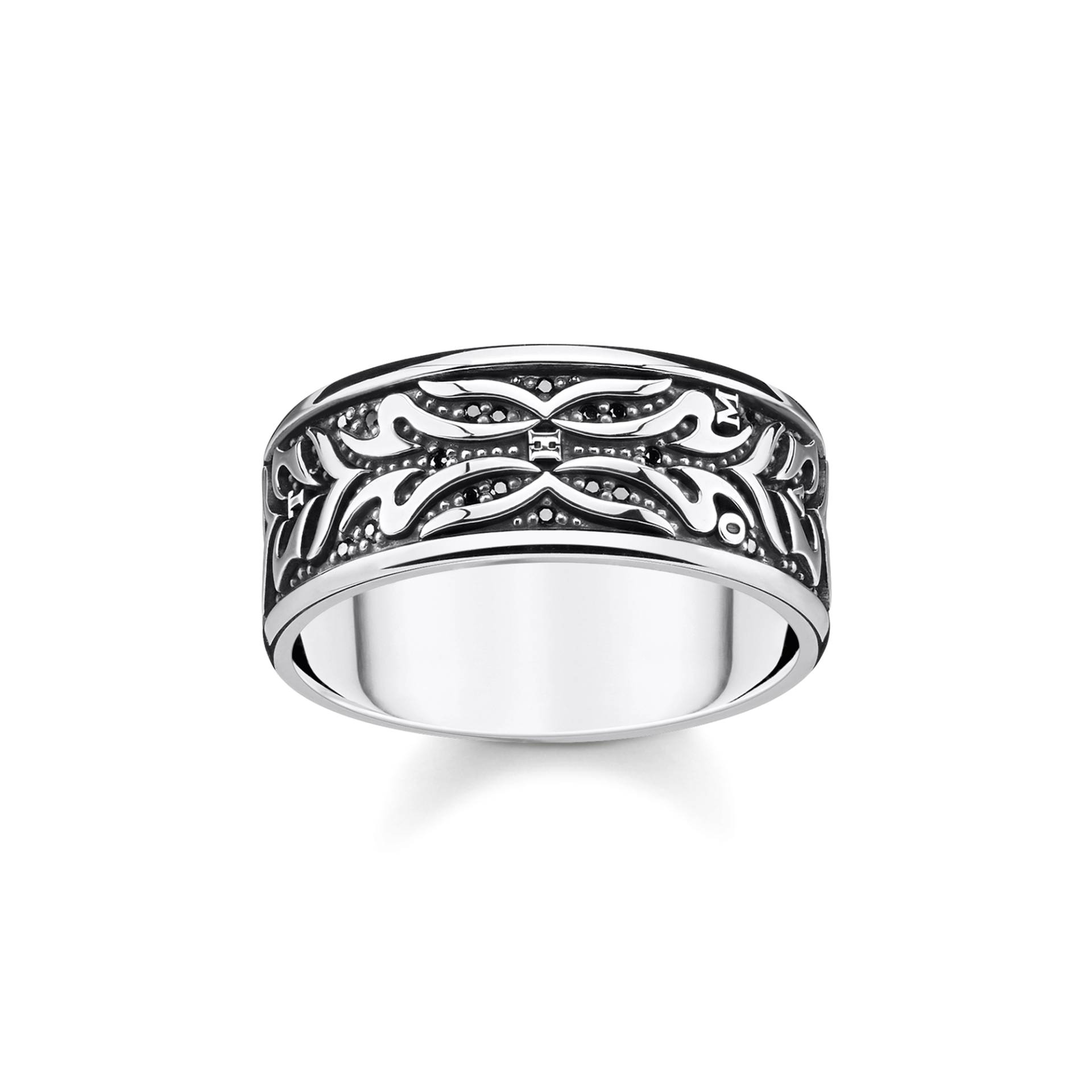 Thomas Sabo Ring Tiger Muster schwarz schwarz TR2291-643-11-48 von Thomas Sabo