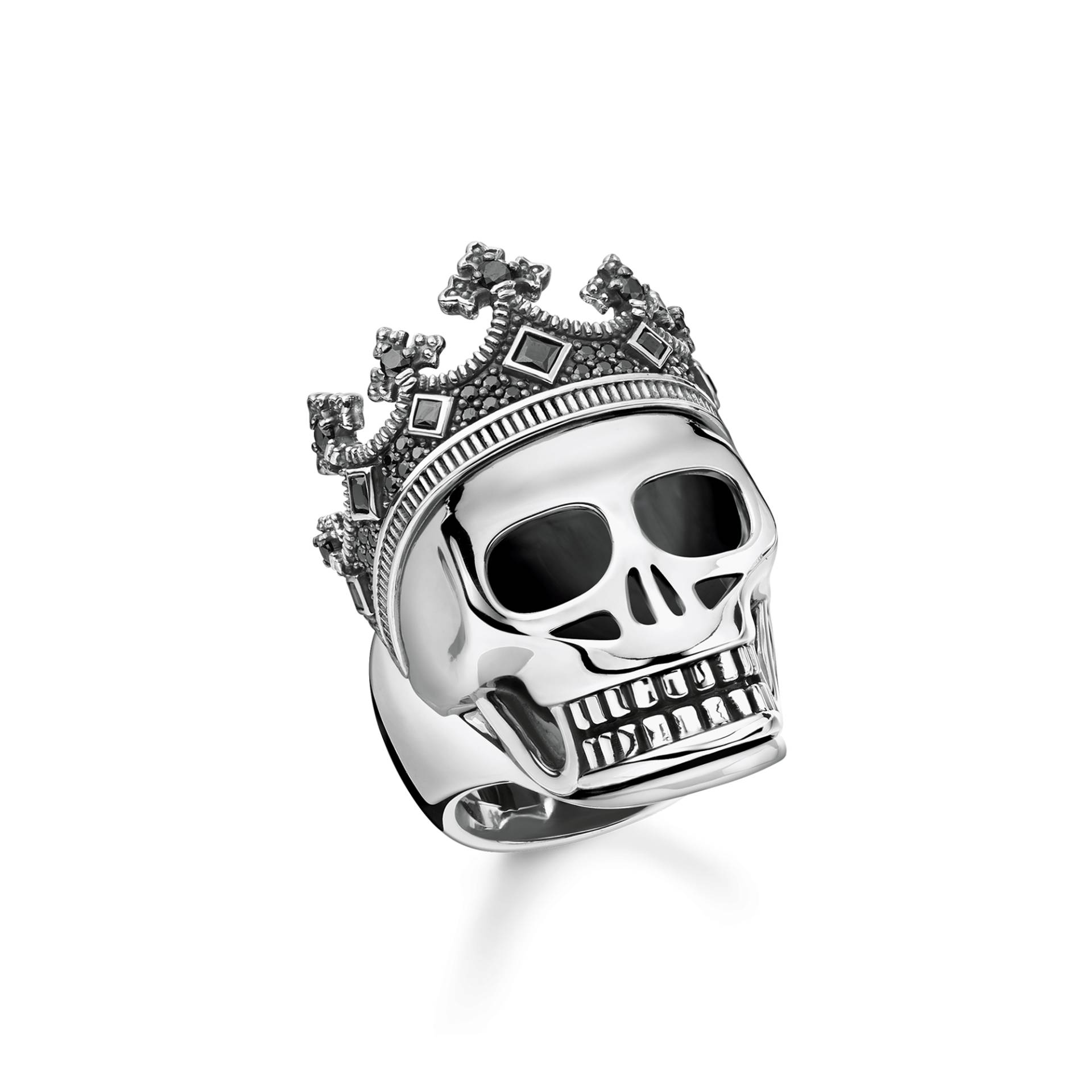 Thomas Sabo Ring Totenkopf Krone schwarz TR2207-643-11-50 von Thomas Sabo