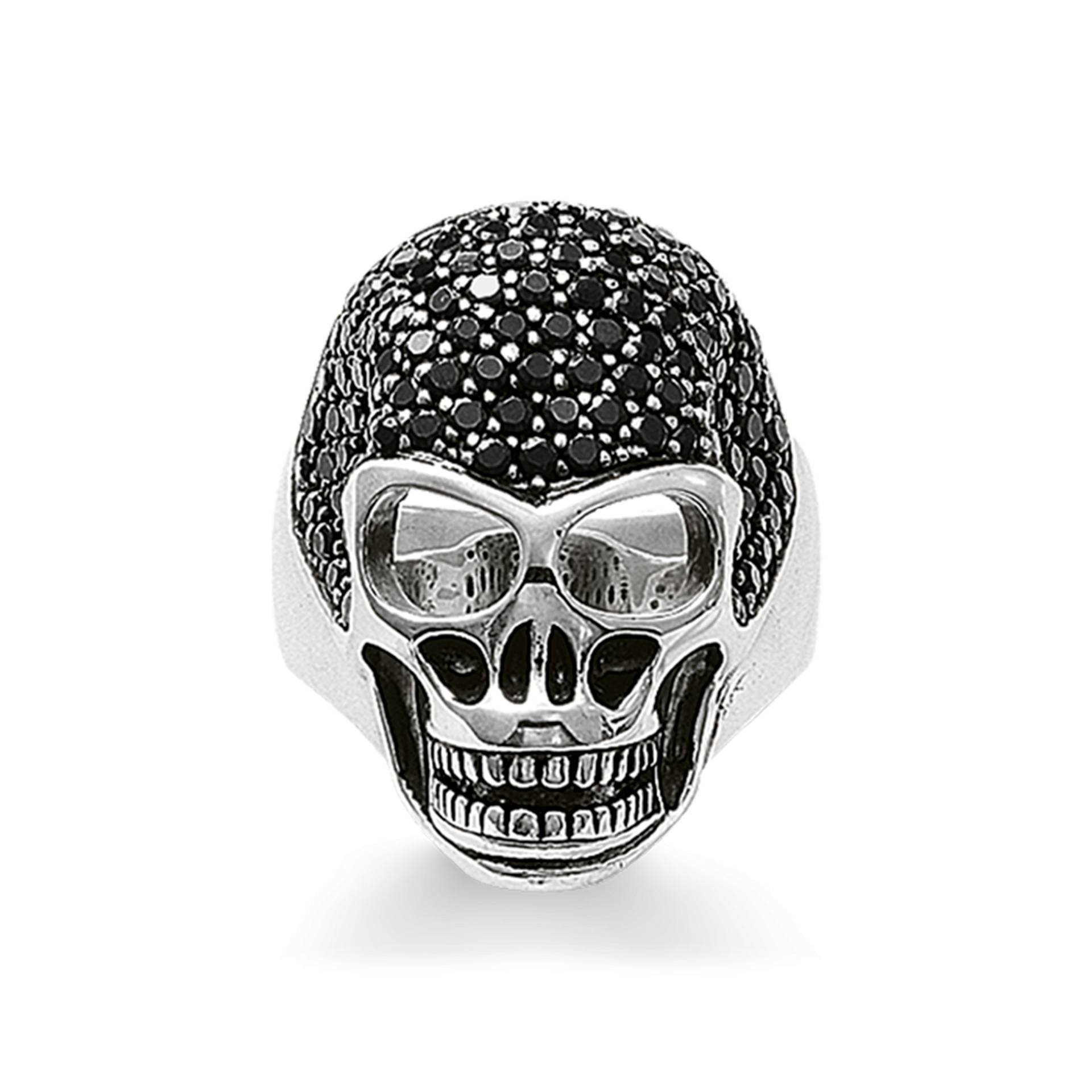 Thomas Sabo Ring Totenkopf Pavé schwarz TR1705-051-11-54 von Thomas Sabo