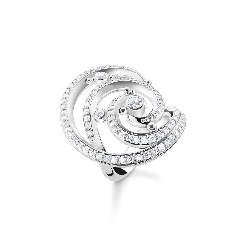 Thomas Sabo Ring Welle mit weißen Steinen weiß TR2379-051-14-54 von Thomas Sabo