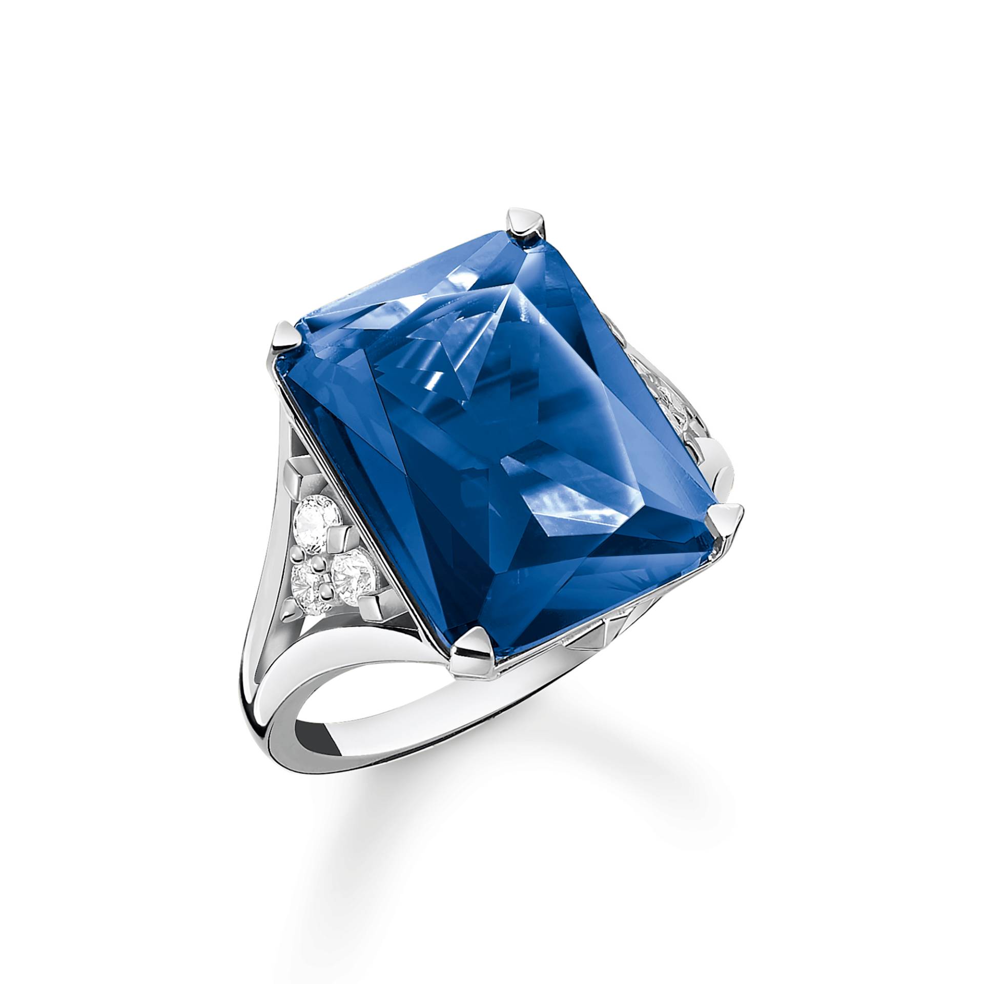 Thomas Sabo Ring mit blauen und weißen Steinen Silber blau TR2339-166-1-48 von Thomas Sabo