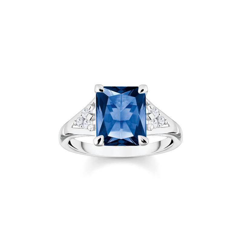 Thomas Sabo Ring mit blauen und weißen Steinen Silber blau TR2362-166-1-50 von Thomas Sabo