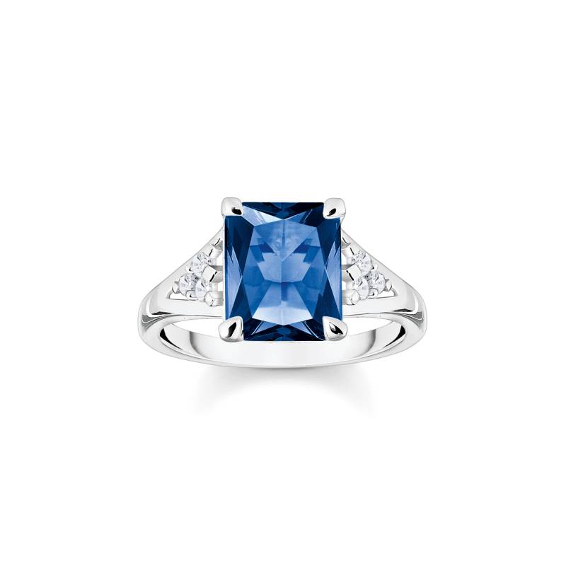 Thomas Sabo Ring mit blauen und weißen Steinen Silber blau TR2362-166-1-56 von Thomas Sabo
