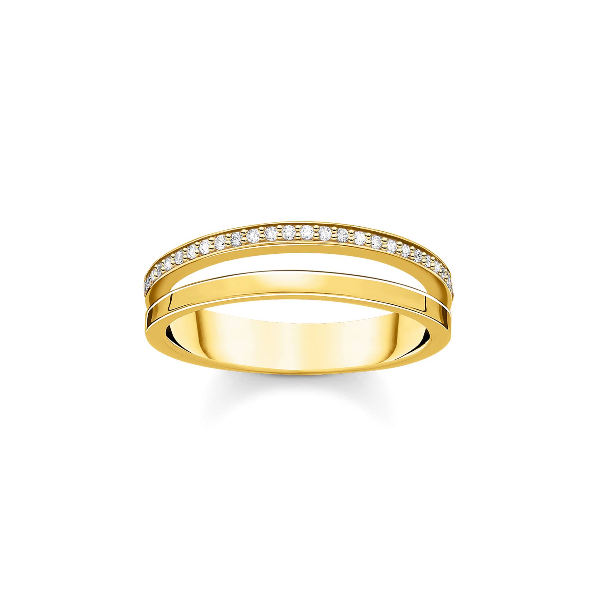 Thomas Sabo Ring doppelreihig weiße Steine gold weiß TR2316-414-14-54 Thomas Sabo Ring doppelreihig weiße Steine gold weiß TR2316-414-14-54 von Thomas Sabo
