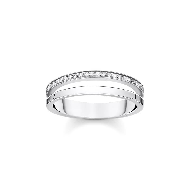 Thomas Sabo Ring doppelreihig weiße Steine silber weiß TR2316-051-14-50 von Thomas Sabo