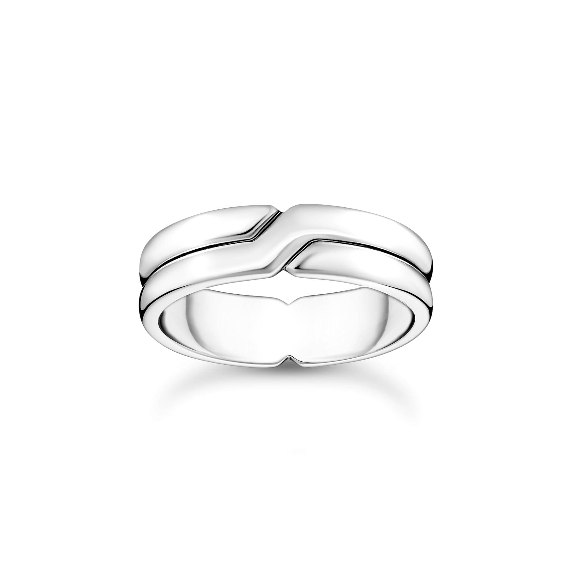 Thomas Sabo Ring gekreuzt Silber silberfarben TR2492-001-21-60 von Thomas Sabo