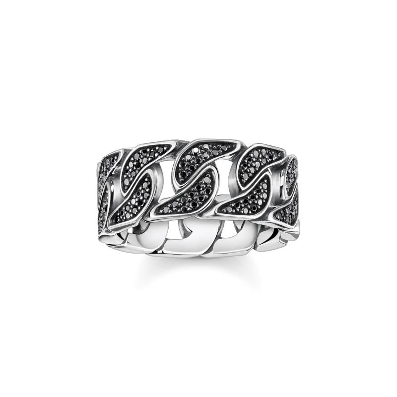 Thomas Sabo Ring geschwärzt Glieder mit schwarzen Steinen schwarz TR1932-643-11-56 von Thomas Sabo