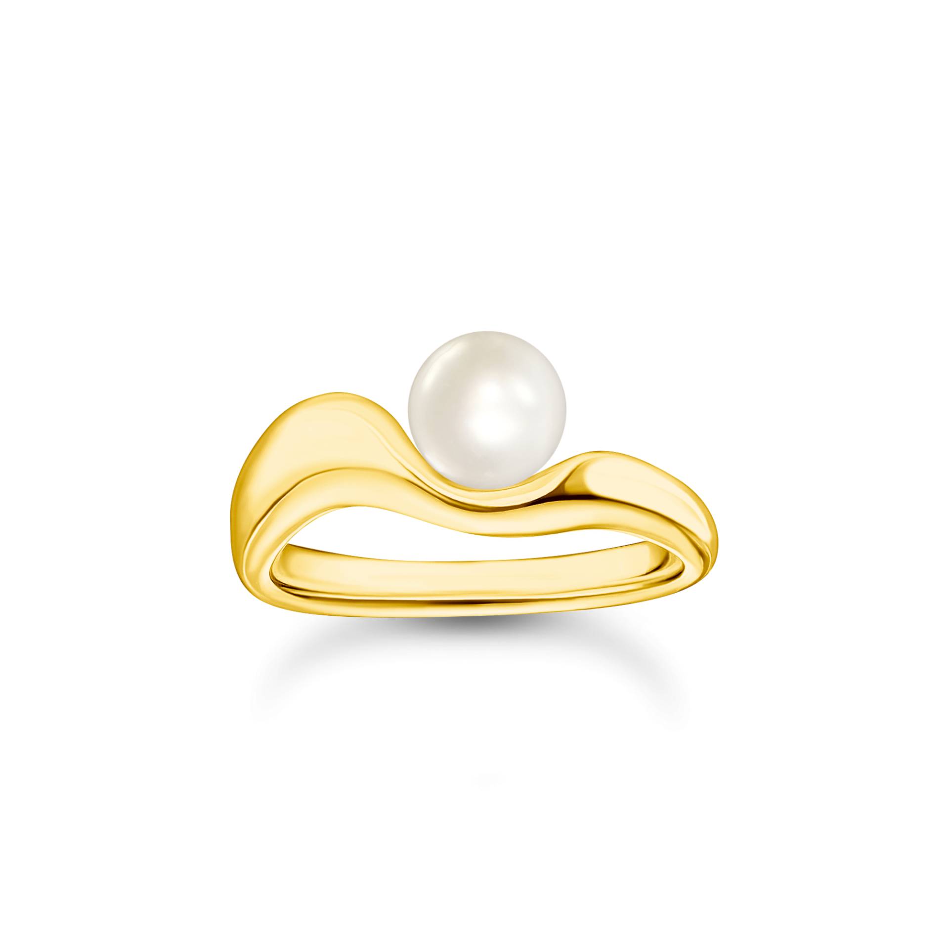 Thomas Sabo Ring mit Perle Natural Beauty vergoldet weiß TR2485-430-14-58 von Thomas Sabo