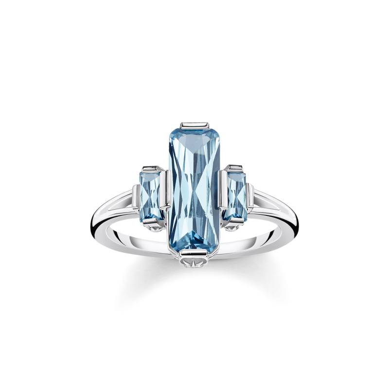 Thomas Sabo Ring mit aqua Steinen Silber blau TR2267-009-1-60 von Thomas Sabo