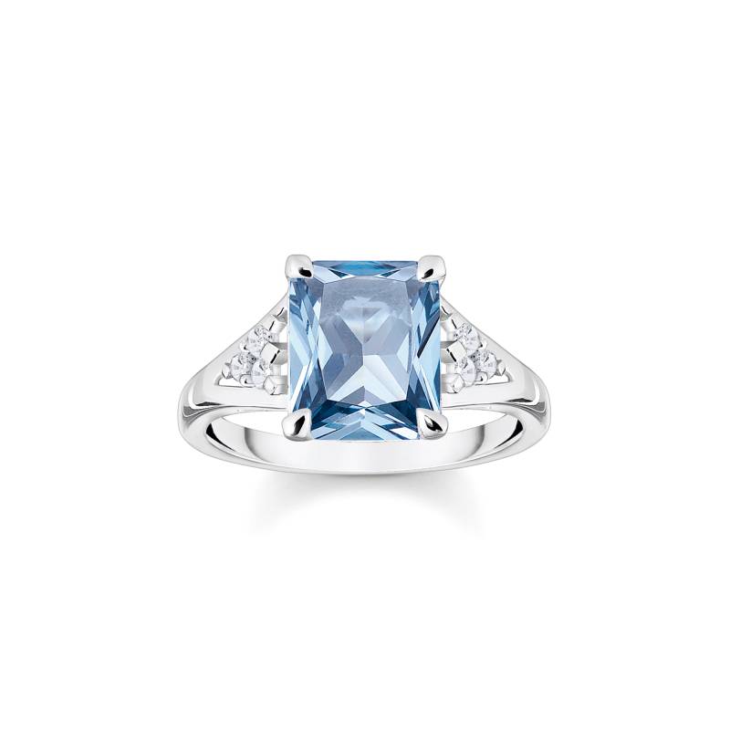 Thomas Sabo Ring mit aqua und weißen Steinen Silber blau TR2362-059-1-48 von Thomas Sabo