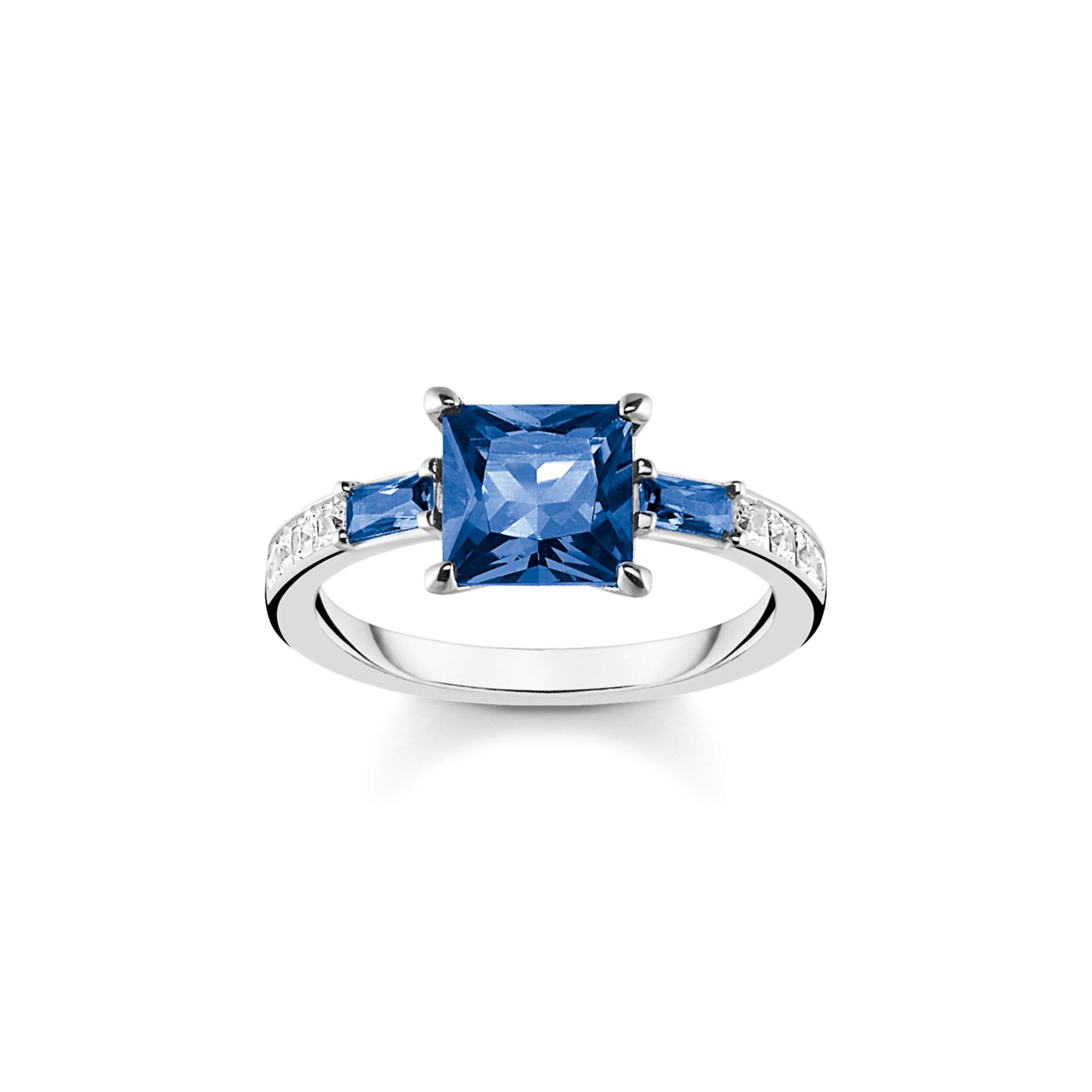 Thomas Sabo Ring mit blauen und weissen Steinen silber blau TR2380-166-1-50 von Thomas Sabo