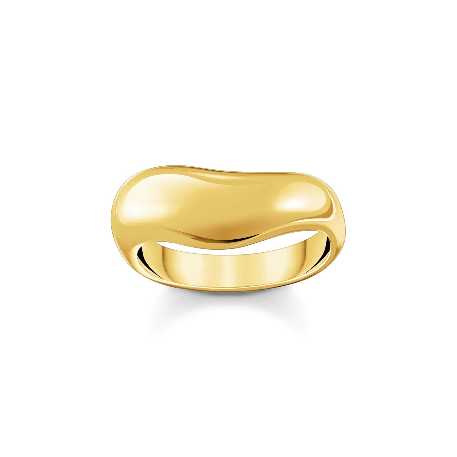 Thomas Sabo Ring mit geschwungener Form vergoldet gelbgoldfarben TR2473-413-39-50 von Thomas Sabo