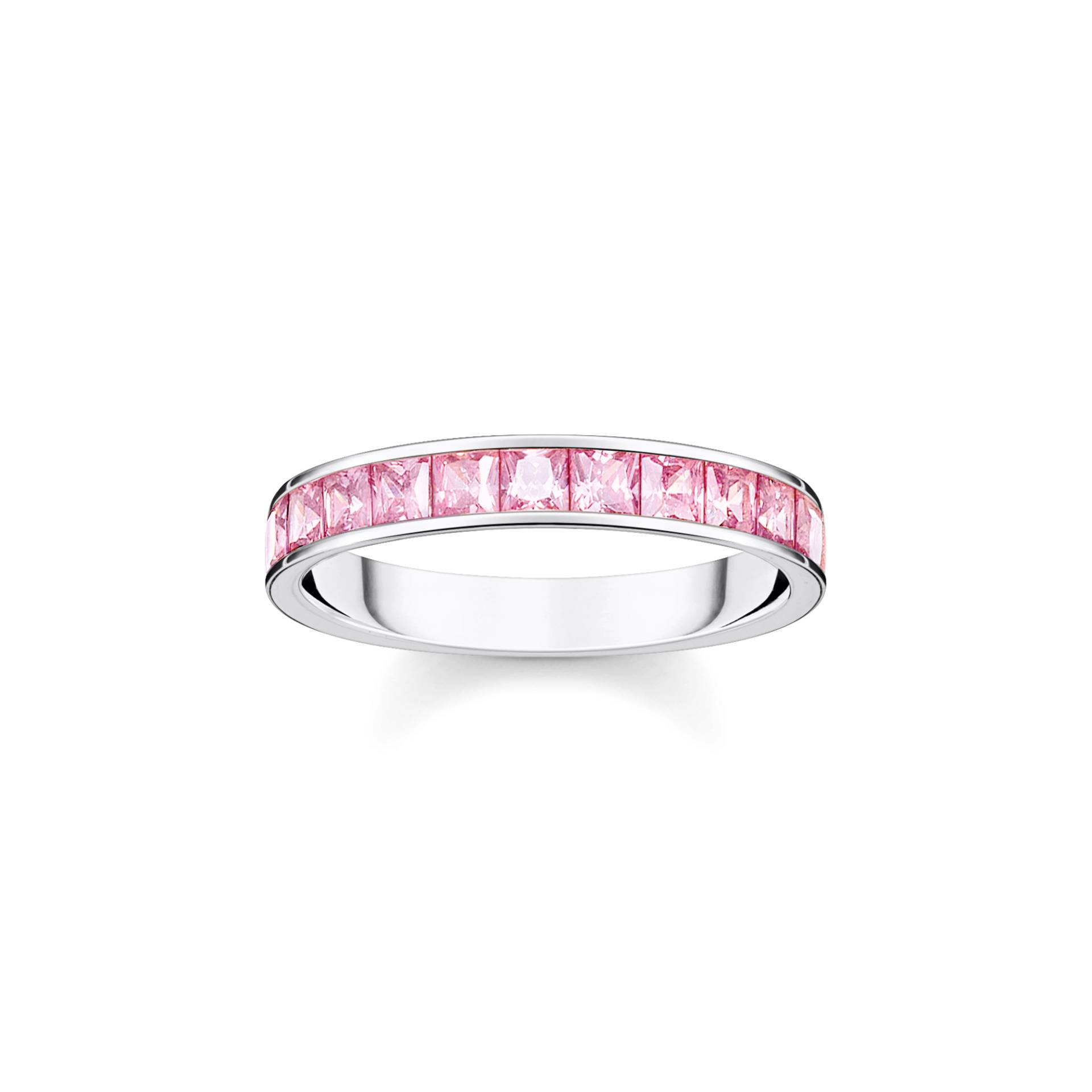 Thomas Sabo Ring mit pinken Steinen Pavé Silber pink TR2358-051-9-52 von Thomas Sabo