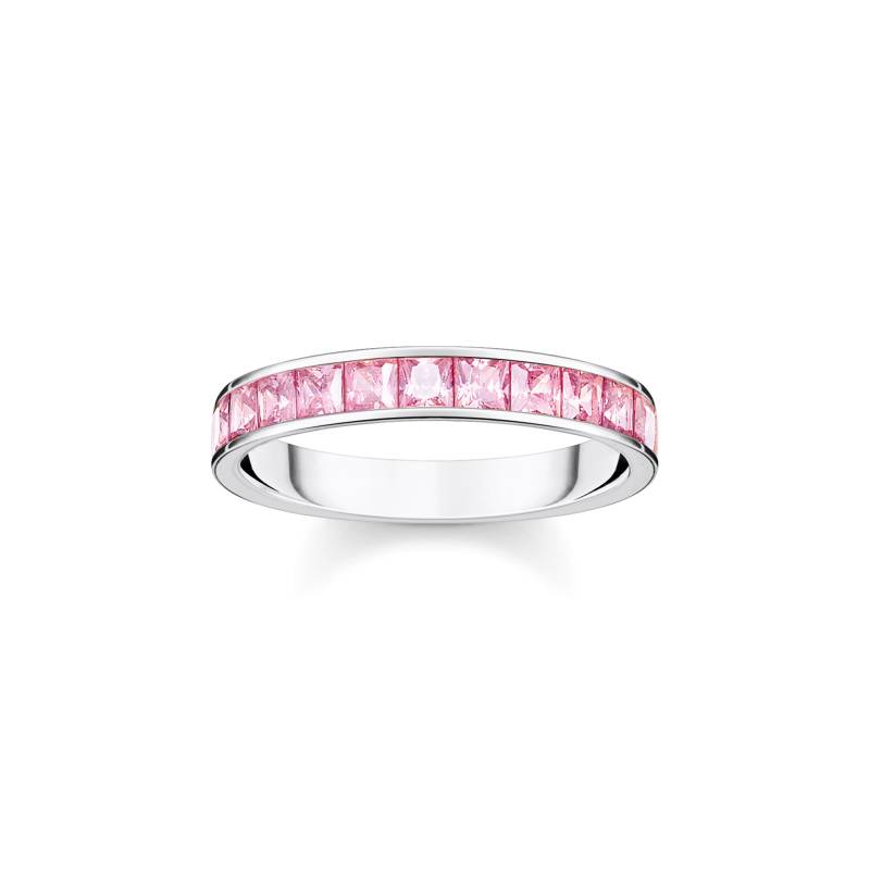 Thomas Sabo Ring mit pinken Steinen Pavé Silber pink TR2358-051-9-56 von Thomas Sabo