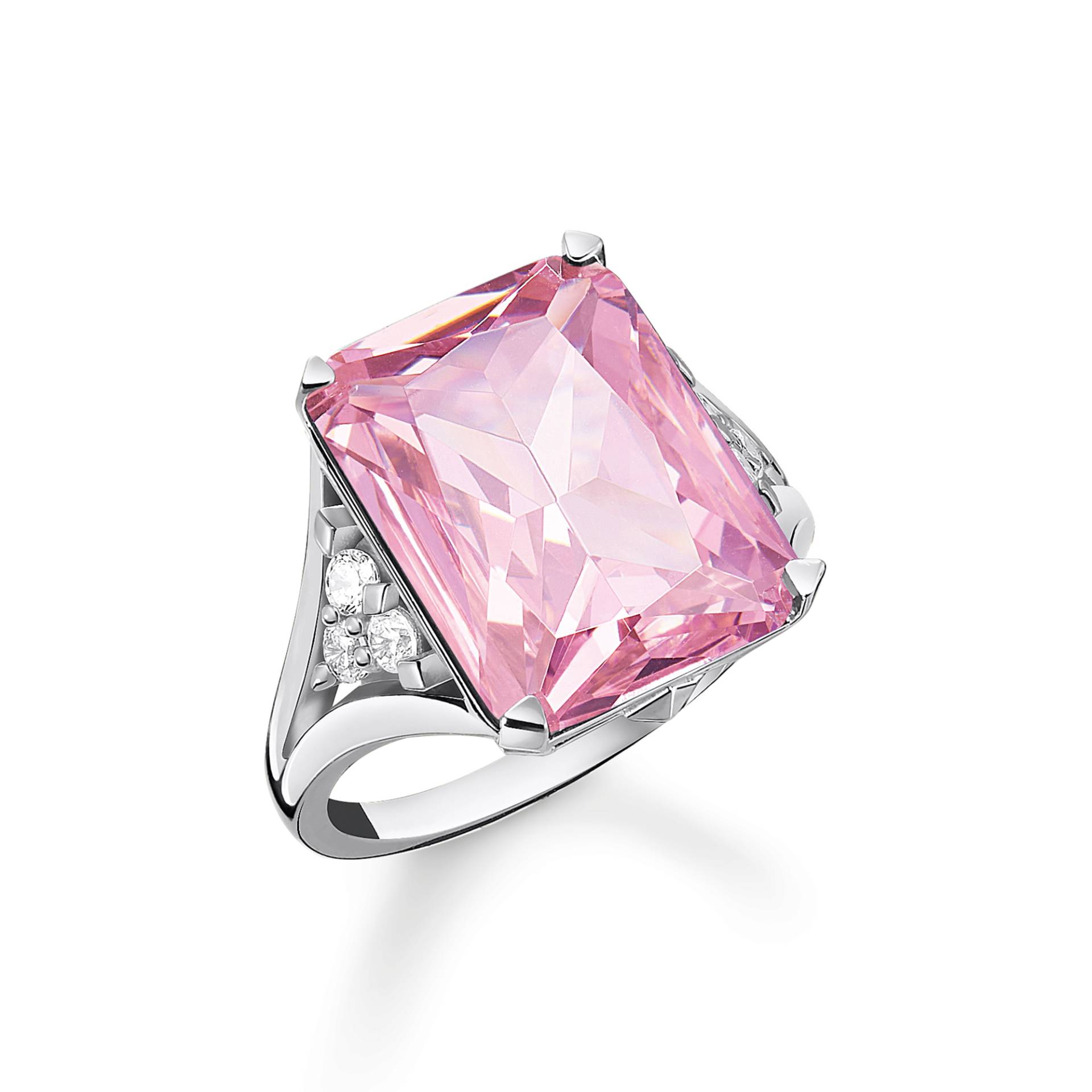 Thomas Sabo Ring mit pinken und weißen Steinen Silber pink TR2339-051-9-50 von Thomas Sabo