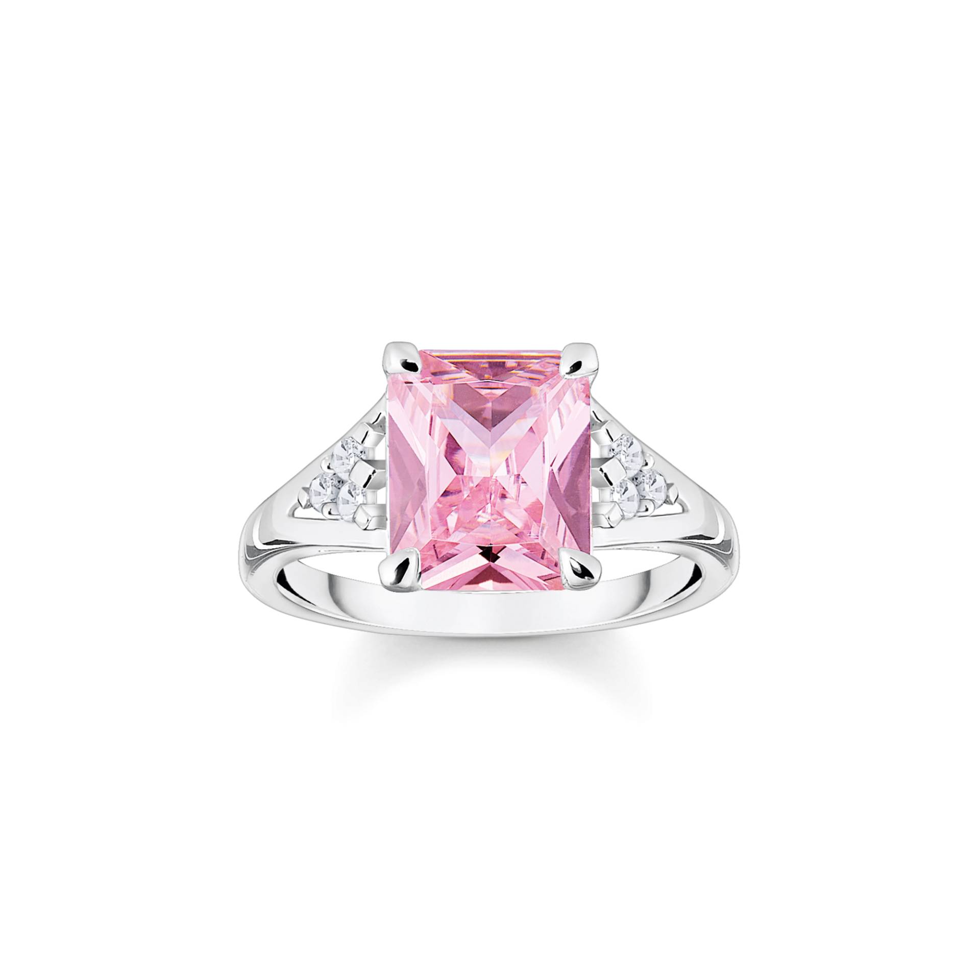 Thomas Sabo Ring mit pinken und weißen Steinen Silber pink TR2362-051-9-48 von Thomas Sabo