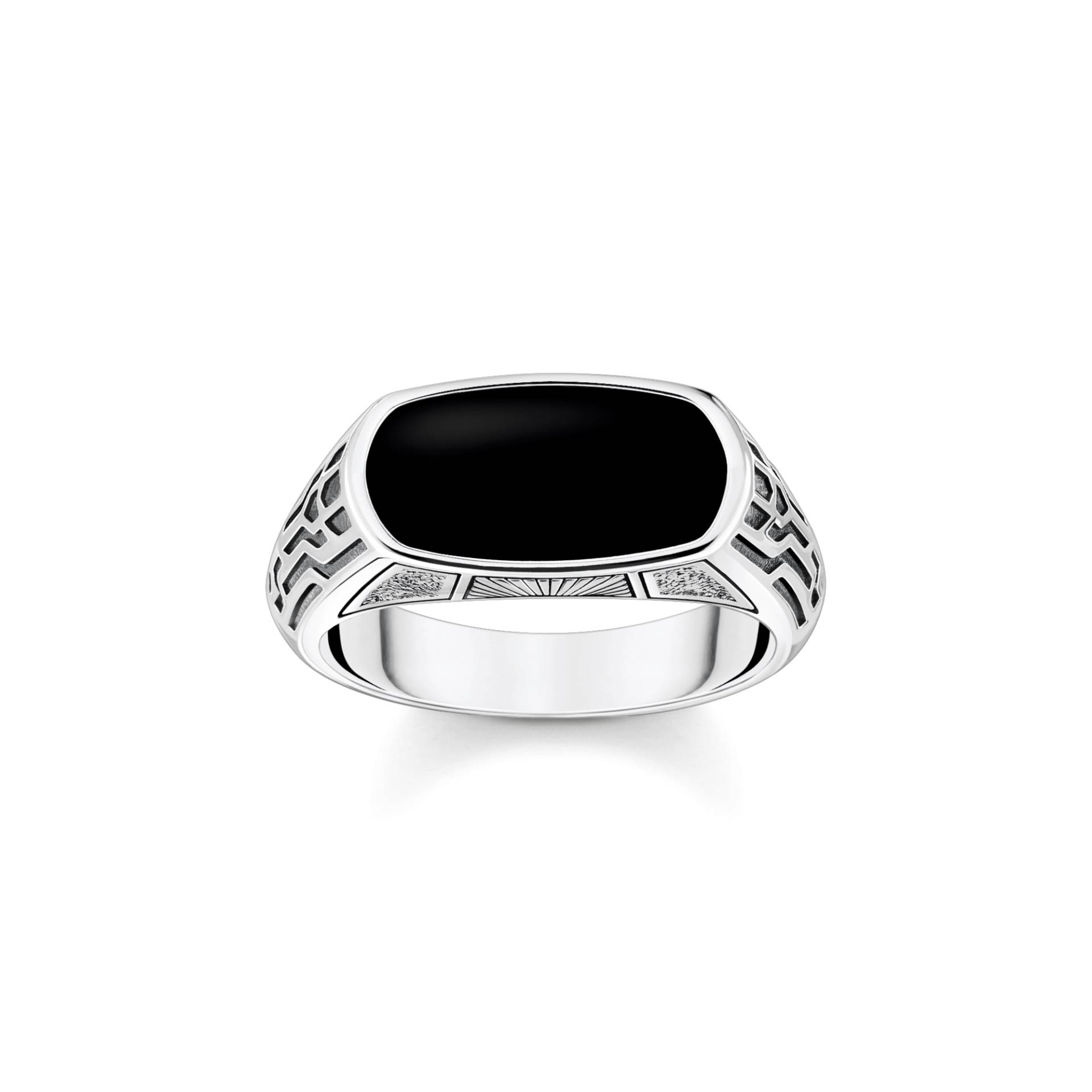 Thomas Sabo Ring mit schwarzem Onyx Silber schwarz TR2429-507-11-48 von Thomas Sabo
