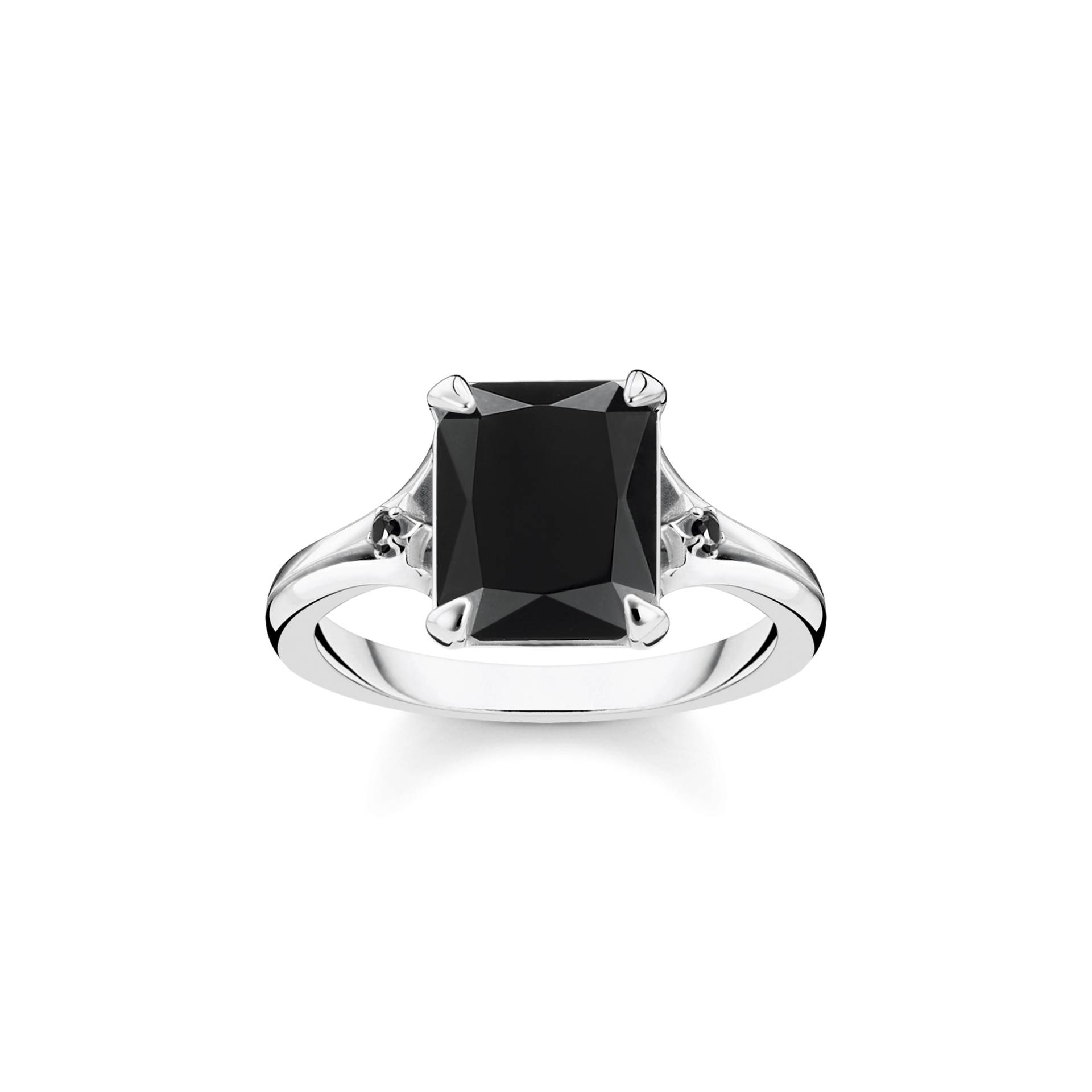 Thomas Sabo Ring mit schwarzem Stein Silber schwarz TR2297-641-11-54 von Thomas Sabo