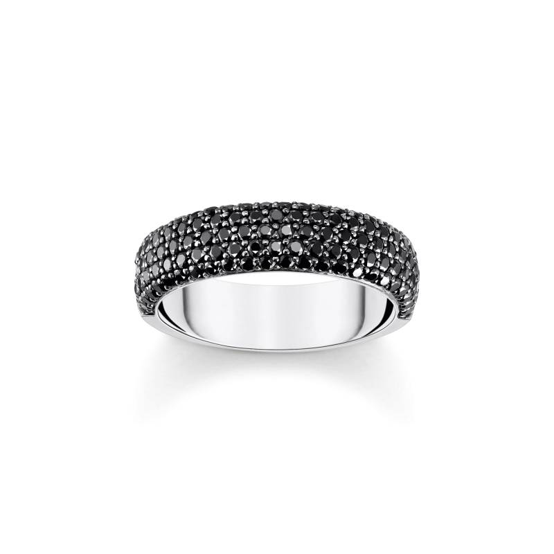 Thomas Sabo Ring mit schwarzem Zirkonia-Pavé Silber geschwärzt schwarz TR2460-643-11-54 von Thomas Sabo