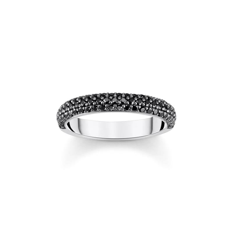 Thomas Sabo Ring mit schwarzem Zirkonia-Pavé Silber geschwärzt schwarz TR2462-643-11-54 von Thomas Sabo