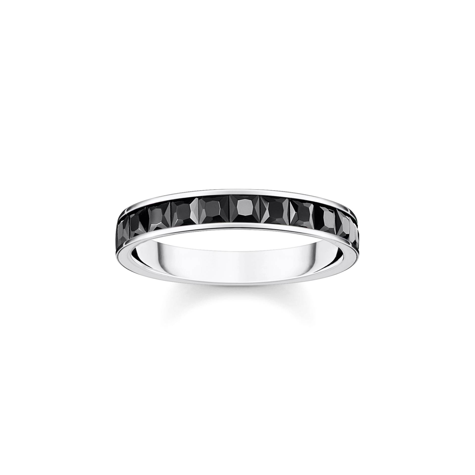 Thomas Sabo Ring mit schwarzen Steinen Pavé Silber schwarz TR2358-643-11-52 von Thomas Sabo