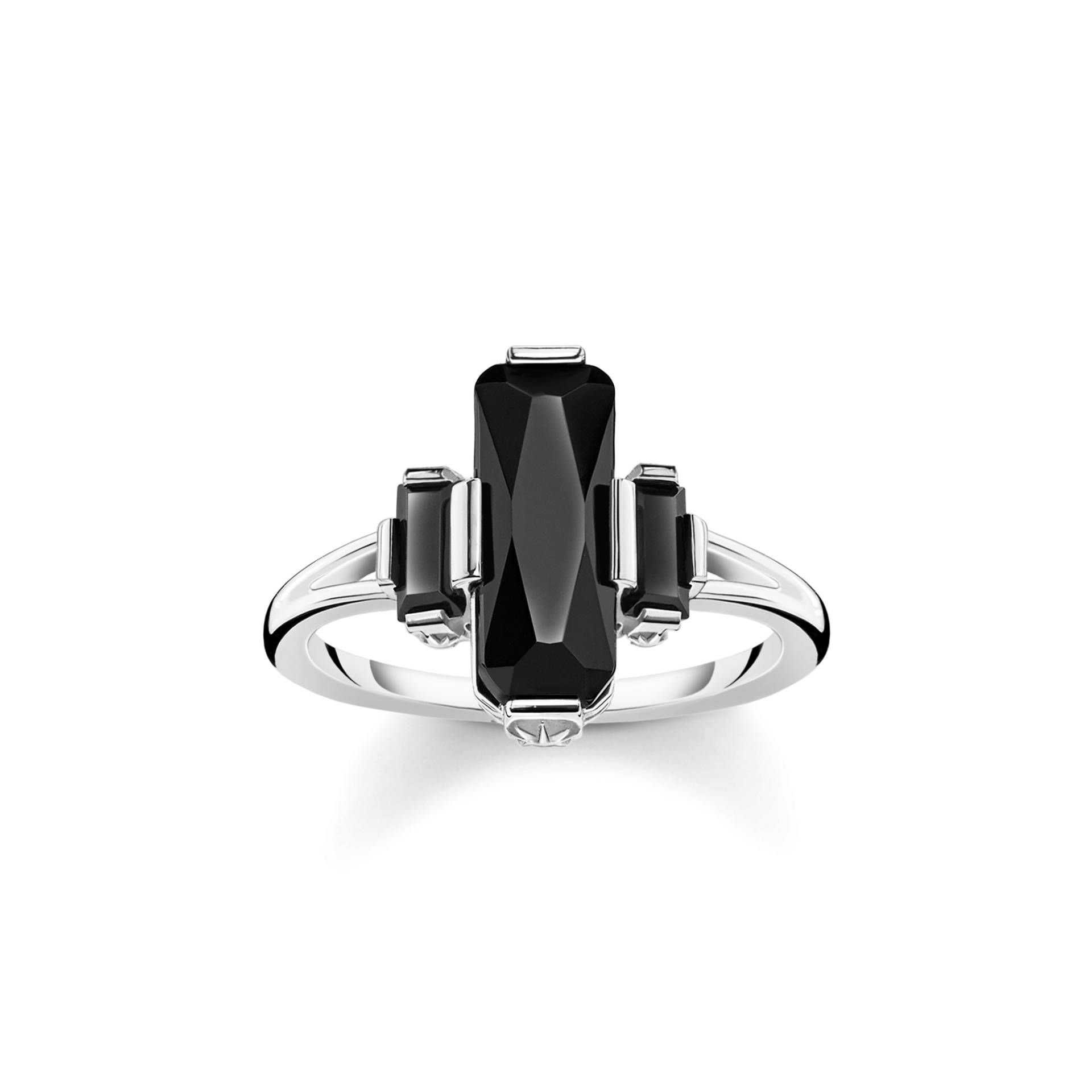 Thomas Sabo Ring mit schwarzen Steinen Silber schwarz TR2267-641-11-54 von Thomas Sabo