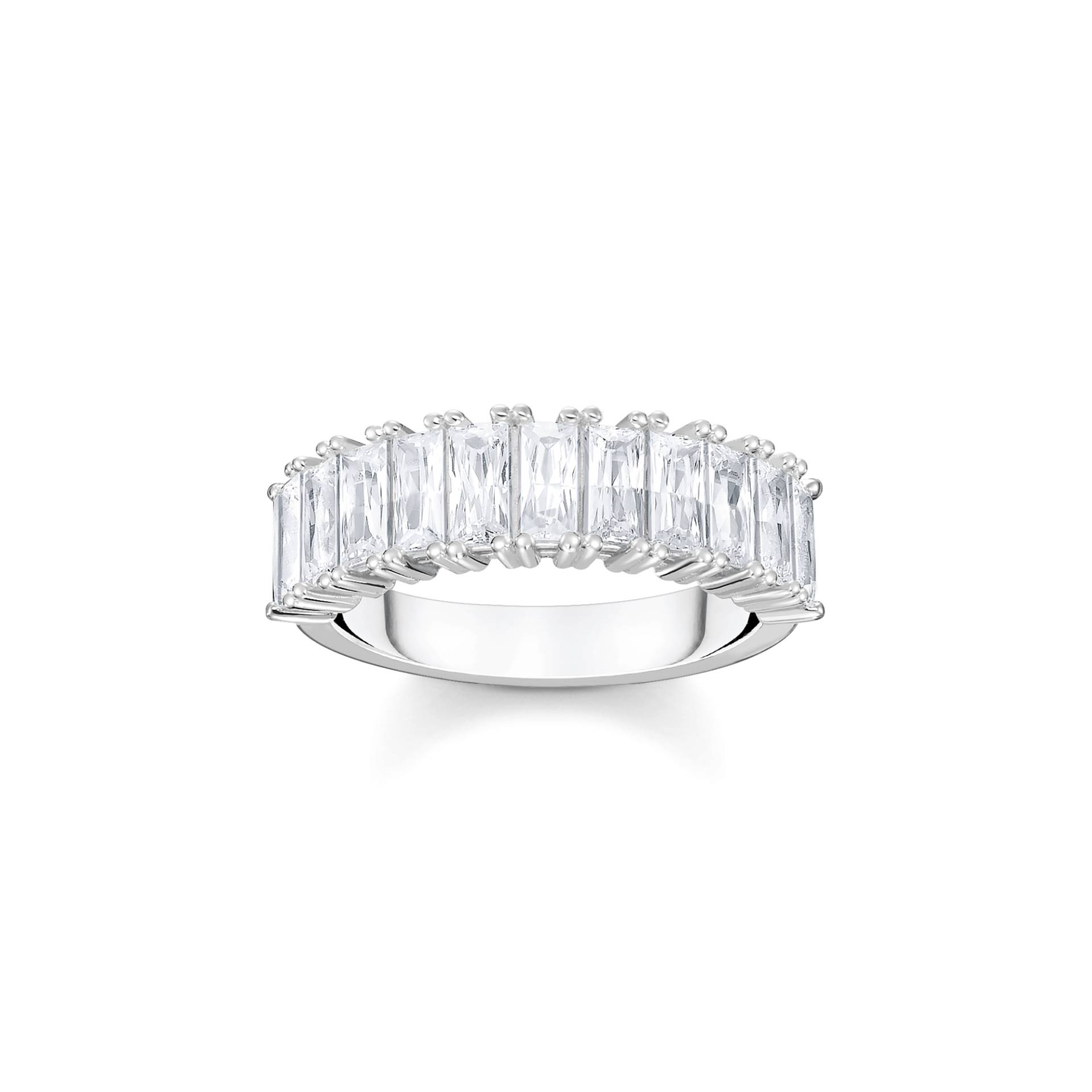 Thomas Sabo Ring mit weißen Steinen Pavé Silber weiß TR2366-051-14-58 von Thomas Sabo